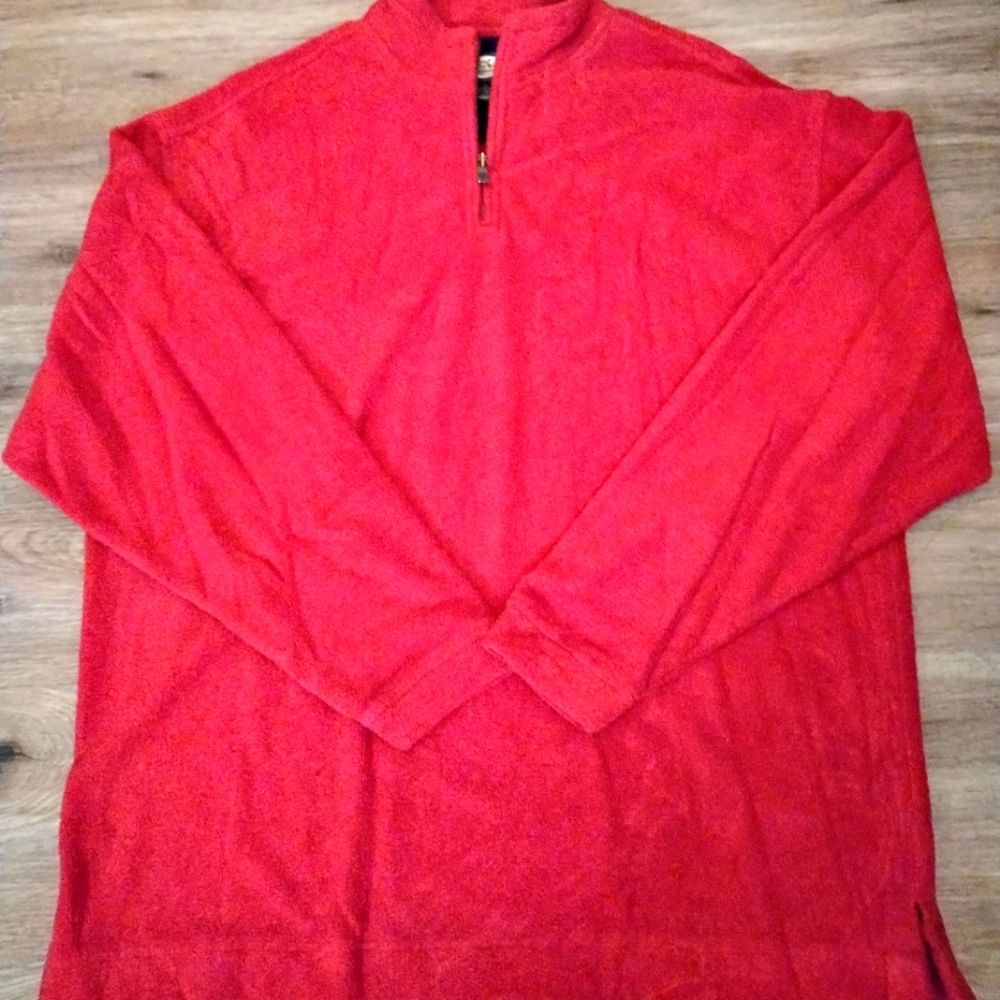 Tommy Bahama red fleece zippered pullover men's sz L